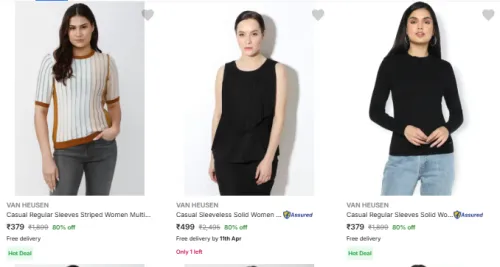 Image of Van heusen Brand Women's Clothing @ Flat 80% Discount