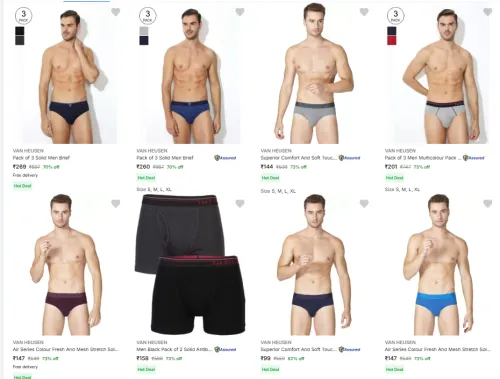 Image of VAN HEUSEN Men's Innerwear Minimum 70% Discount