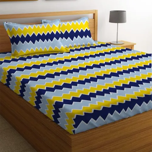 Image of VAS COLLECTIONS 144 TC Double Bedsheet with 2 Pillow Covers
