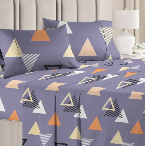 Image of VAS COLLECTIONS 160 TC Microfiber Double Floral Flat Bedsheet