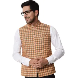 Vastraa Fusion Mens Cotton Blend Block