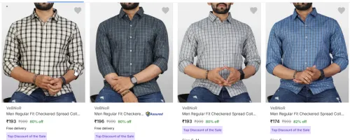 Image of VeBNoR Men Regular Collar Formal Shirt Starting At @₹193