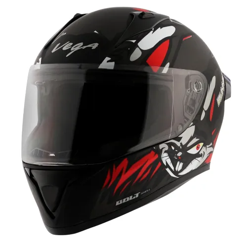 Image of Vega Bolt Bunny Dull Black Red Helmet