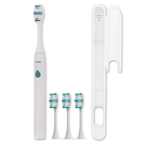 Image of Vega CareOne C1 Electric Toothbrush 3 Brush Head Battery Operated 4.5 stars