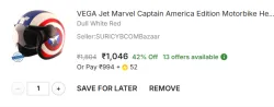 VEGA Marvel Captain America Motorbike Helmet