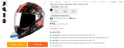 Image of VEGA Storm Atomic Motorbike Helmet