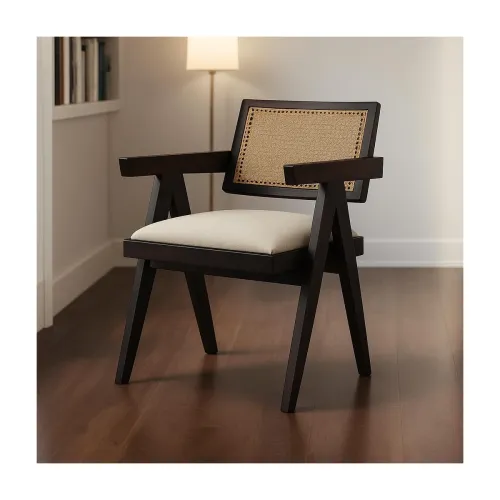 Image of VeLivings Solid Sheesham Wood Arm Chair