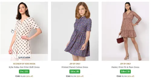 Image of Vero Moda Kylie Polka-Dot Print Shift Dress Starting At @₹340