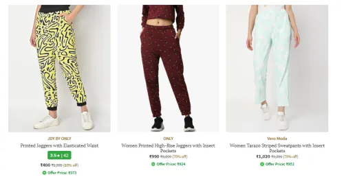 Image of Vero Moda & ONLY - Women's Trackpants- FLAT 80% Discount