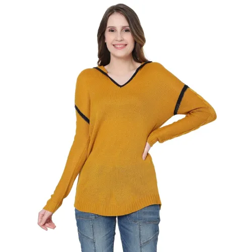 Image of VERO MODA Women's Acrylic V-Neck Pullover