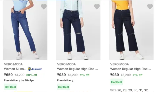 Image of Vero Moda Women's Bottom Wears Under ₹1000