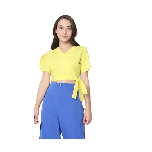 Image of VERO MODA Women's Cotton Regular Fit Top