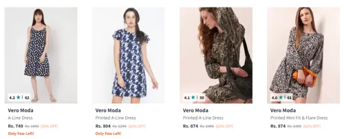 Image of VERO MODA Women's Dress up to @ ₹65% Discount