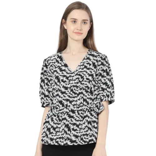 Image of VERO MODA Women's Polyester Stylised Regular Fit Top