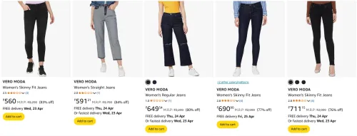 Image of Vero Moda Women's Jeans at minimum 75% Off