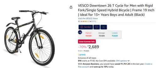 Image of VESCO Downtown 26 T Cycle
