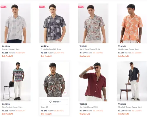 Image of Vestirio Printed Shirt At Starting @ ₹199