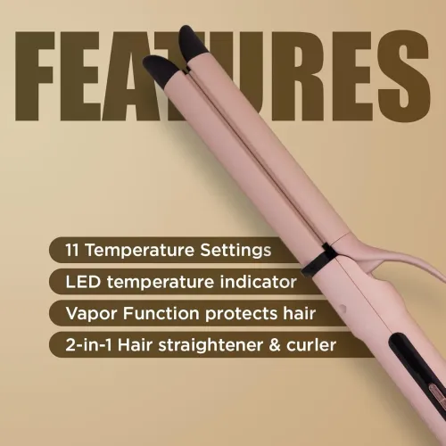 Image of VGR V-572 Professional 2 in 1 Straightener and Curler with Negative Ions/Steam/Vapor Generator
