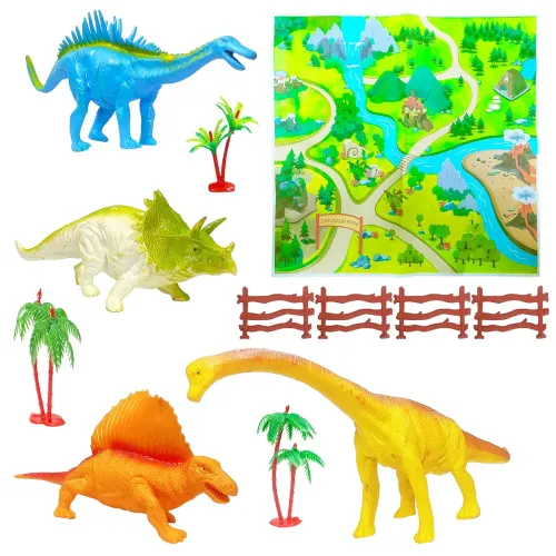 Image of VGRASSP 4 Pcs Dinosaur Play Toy