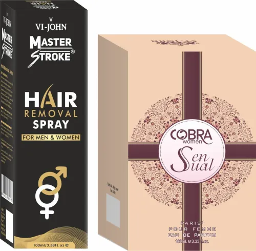 Image of VI-JOHN Hair Removal Spray and Cobra Perfume 100ml Set of 2