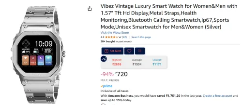 Image of Vibez Vintage Luxury Smart Watch