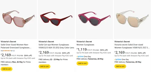 Image of Victoria Secret Women's Sunglasses at minmum 80% Discount