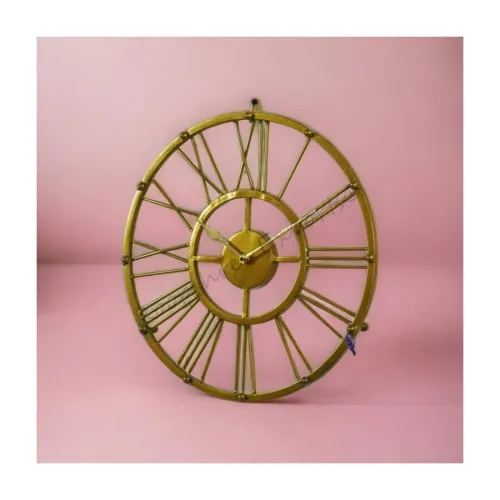Image of Vintage Clock Gold Wall Clock/One Year Warranty
