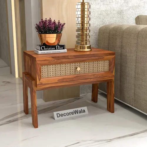 Image of VINTAGE VOGUE Sheesham Wood Bedside Table
