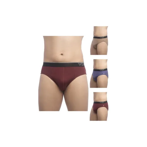 Image of VIP Regal 1000 Men's Solid Cotton Briefs | Pack of 3 | Assorted Colours