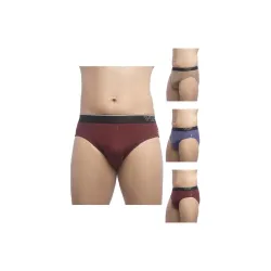 VIP Regal 1000 Mens Solid Cotton Briefs | Pack of 3 | Assorted Colours