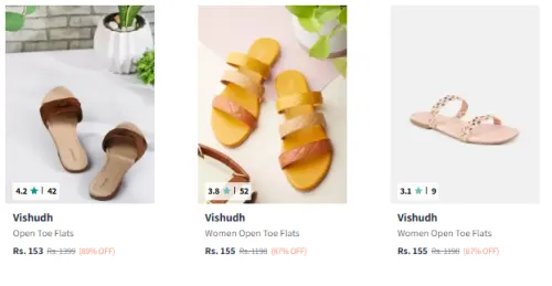 Image of Vishudh Women's Flats Starting @ ₹153