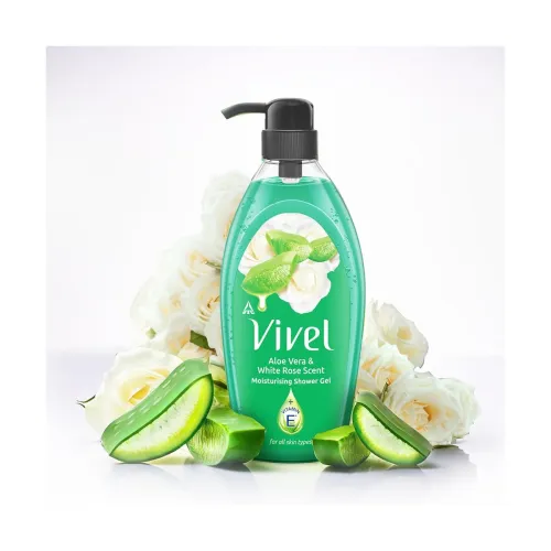 Image of Vivel Aloe Vera & White Rose Scent Shower Gel 895 ml