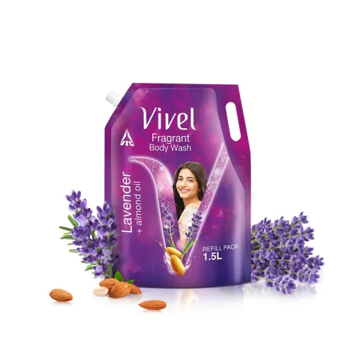 Image of Vivel Fragrant Body Wash, Lavender & Almond Oil Shower Gel