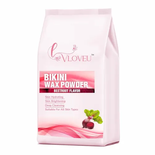 Image of VLOVEU - Bikini Wax Powder For Women - 5 Minutes Painless Herbal Wax Powder|(120G) (Beetroot, Pack Of 1).