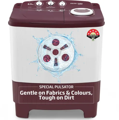 Image of Voltas Beko 6.5 kg Semi Automatic (WTT65UNX/OK3R0R0W01) Washing Machine Maroon