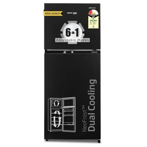 Image of Voltas Beko 283L 2 Star Double Door Refrigerator (Wooden Black)