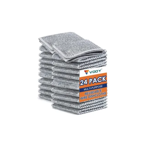 Image of VOOY Non-Scratch Dishcloths (Pack of 24, Reusable Cleaning Rags)