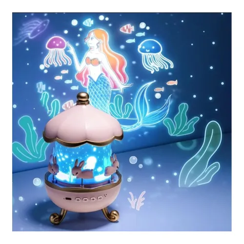 Image of Votvy Rotating Cabin Projector Lamp Star Projector Night Light for Kids Baby