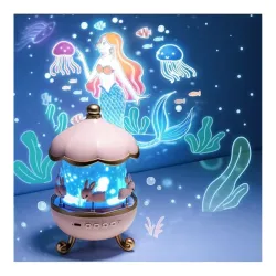 Votvy Rotating Cabin Projector Lamp Star Projector Night Light for Kids Baby