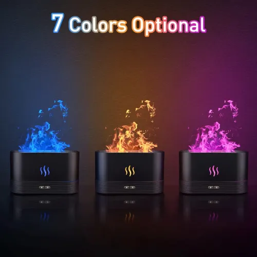 Image of Vsuns Flame Aroma Diffuser Humidifier 180ml – 7 Colors, Auto-Off
