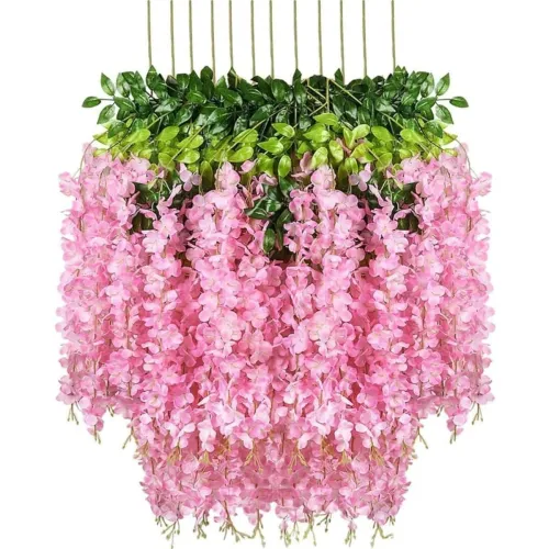 Image of Wah!! Store Artificial Orchid Flower Vine (Dark Pink, 12)