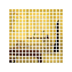 Wall1ders Golden Acrylic Mirror Square Stickers