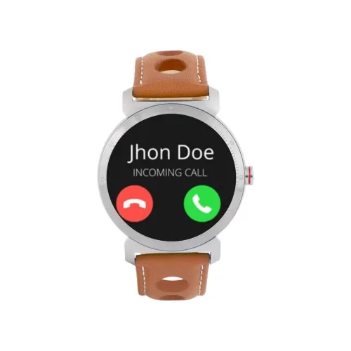 Image of WatchOut Elegant Gen2 Smartwatch (Leather Strap, Call & Health Features)