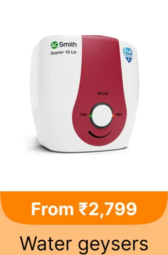 Image of Water Geysers starting @ ₹2799 on Flipkart GOAT Sale