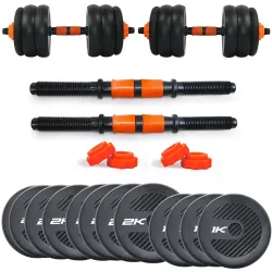 Watson 20 kg Combo Rubber Dumbbell Set