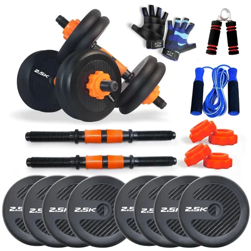 Image of WATSON Premium Rubber Dumbbell Set for Men & Women Fitnessl Set20Kg