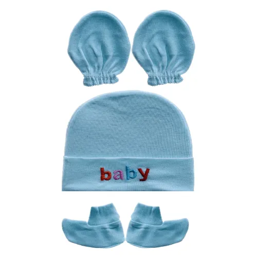 Image of Wavva® Cotton Mittens and Booty Combo for New Born Baby