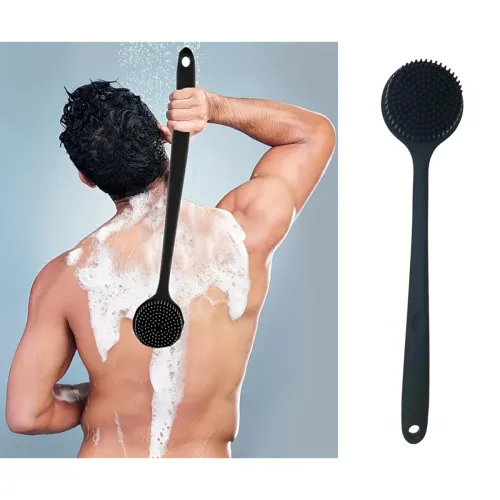 Image of Wazdorf Soft Silicone Back Scrubber Shower Bath Brush