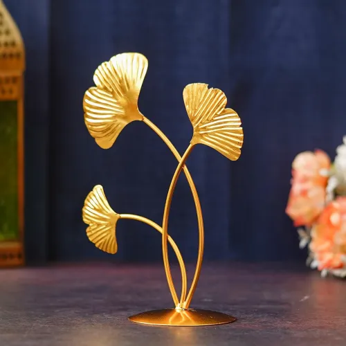 Image of Webelkart Premium Iron 3 Leaf Shape Table Stand