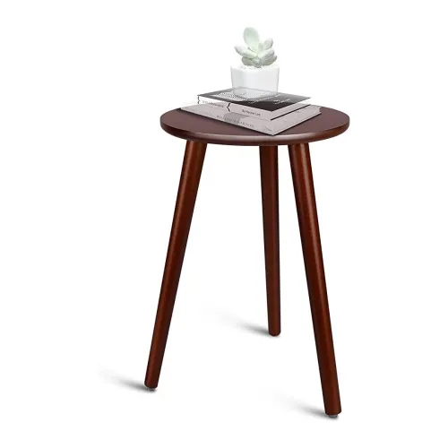 Image of Welltrade Shoppee Wooden Round Side Table